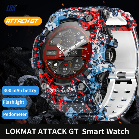 LOKMAT Rugged Sport Smart Watch Attack-GT Bluetooth Calls Waterproof