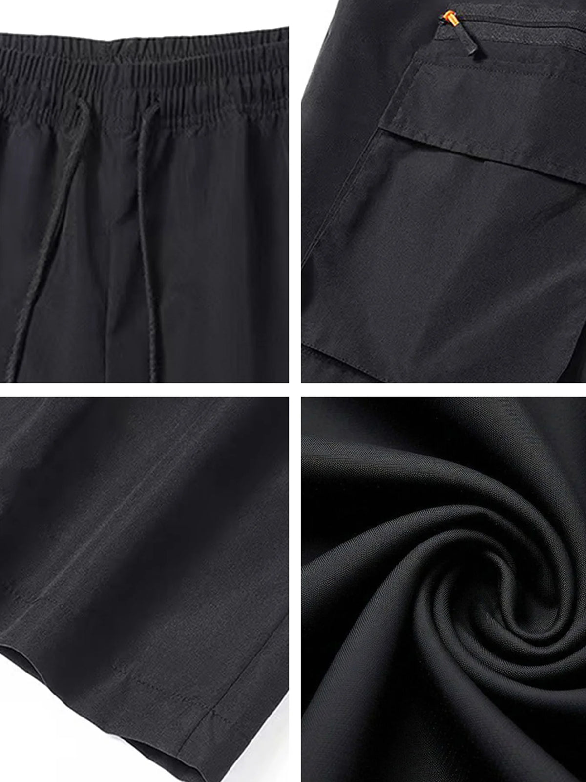 Men's Zipper Cargo Pants With Multiple Pockets Straight Leg Fit