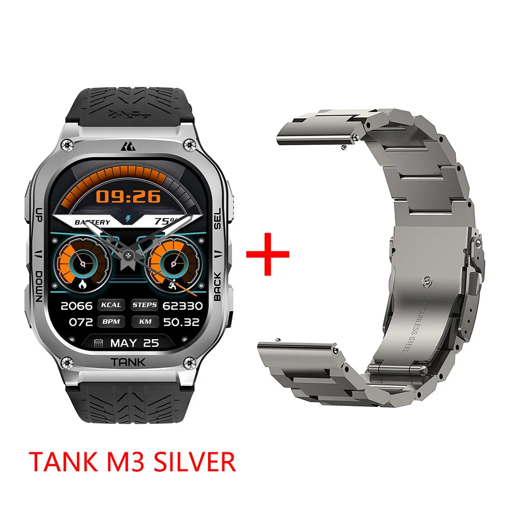 Original KOSPET TANK M3 Smart Watches For Men Smartwatch Women 480mAh Electronic Digital Fitness AMOLED AOD Bluetooth Watches