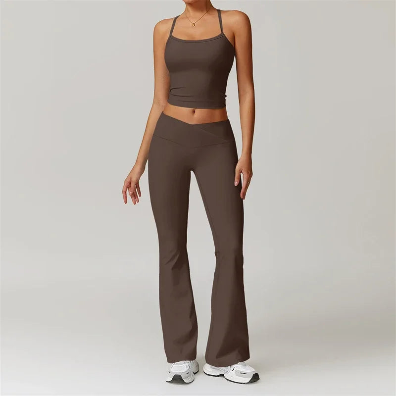 Nude Feel Yoga Set 2 Piece Sports Outfit For Women