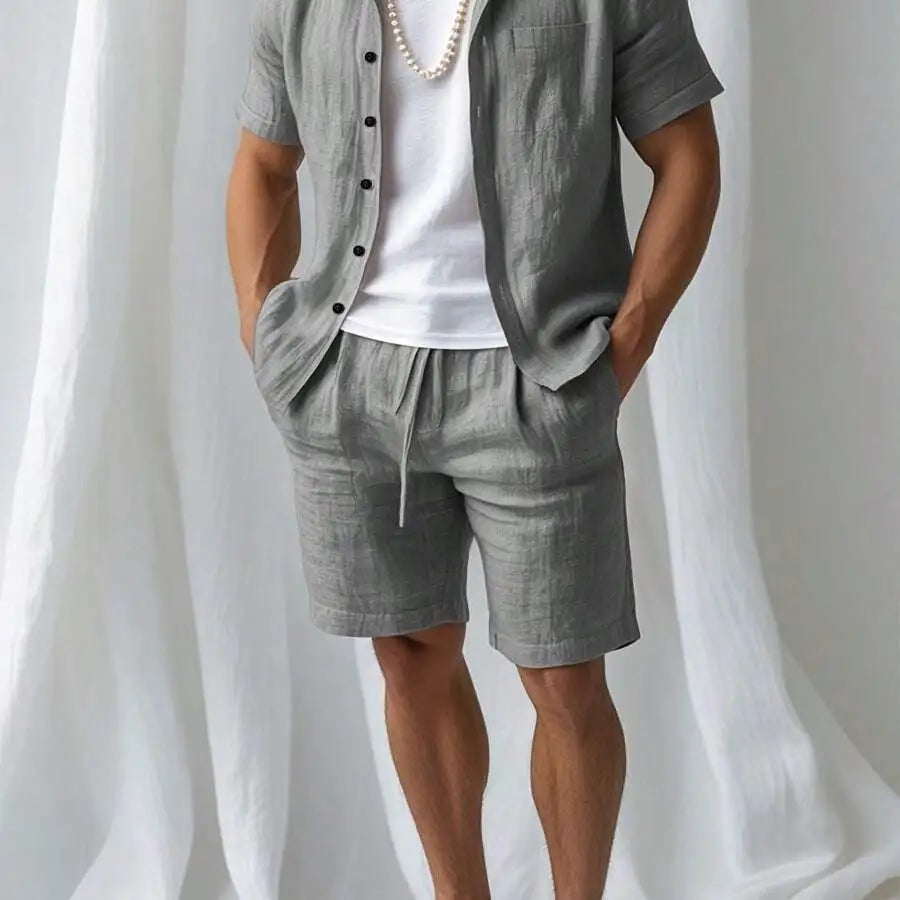 Quick Dry Men's Casual Summer T Shirt And Shorts Set