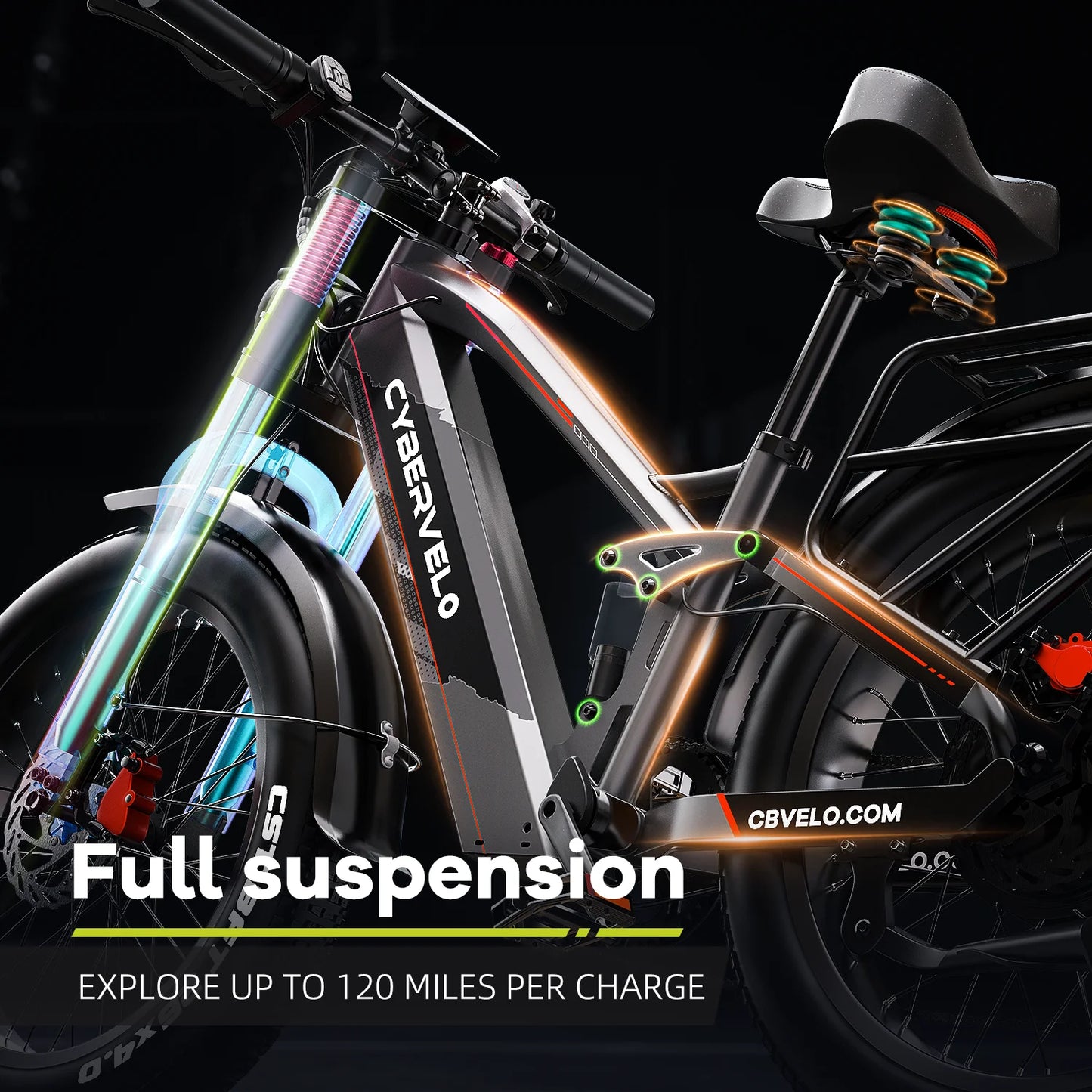 CYBERVELO EK9 5000W Off-Road Electric Bike Fat Tire