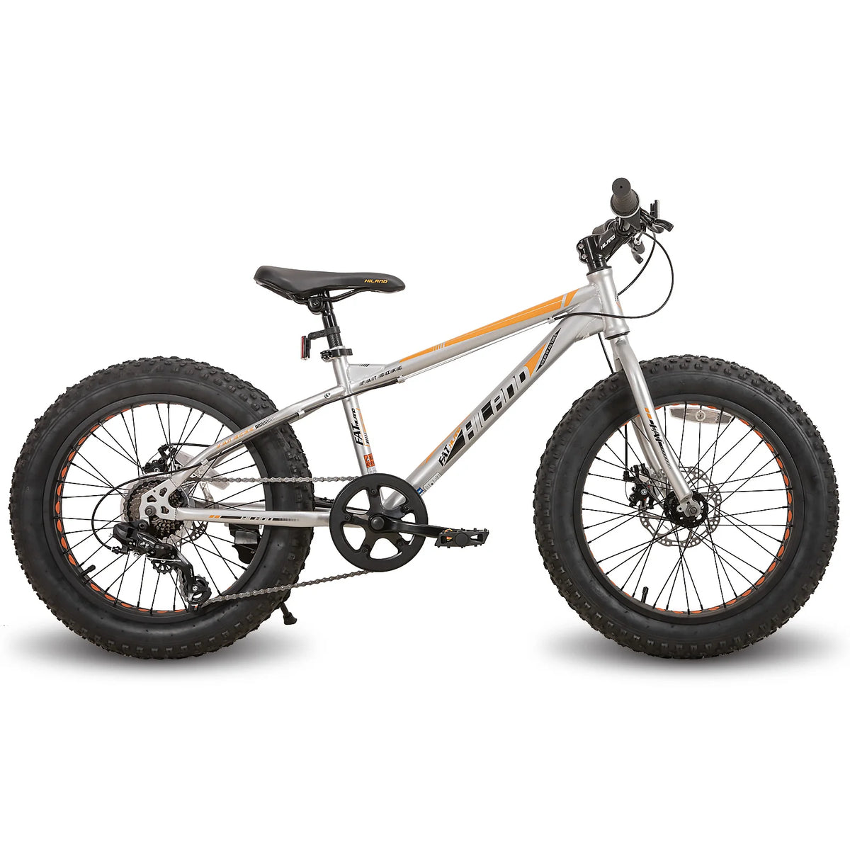 Hiland Fat Tire Mountain Bike Shimano Gears Dual Disc Brakes