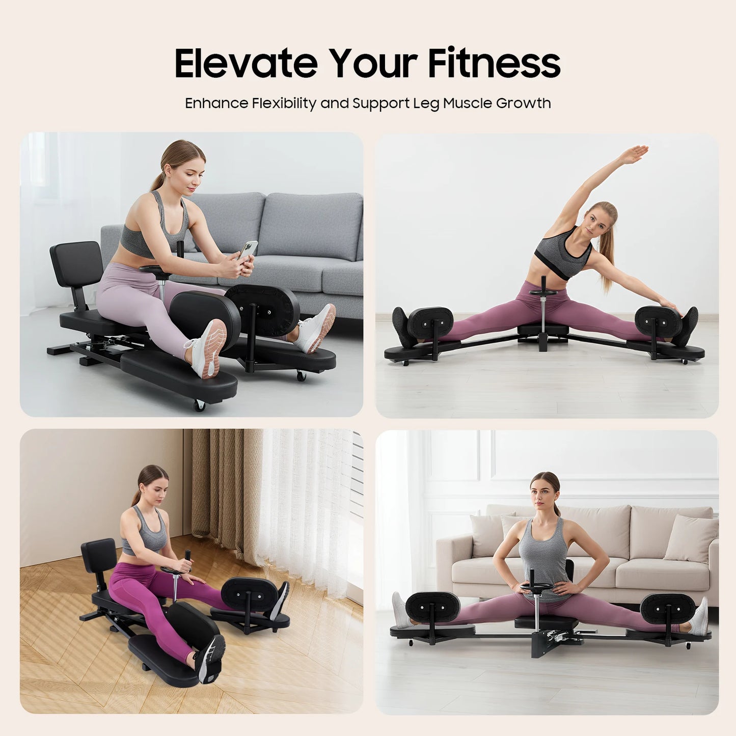 Leg Stretcher Heavy Duty 220lbs For Flexibility Splits Training At Home Gym