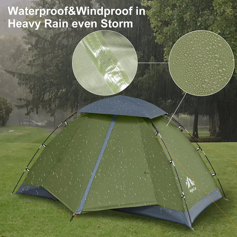 Night Cat Upgraded Backpacking Tent For Two Persons, Easy Setup