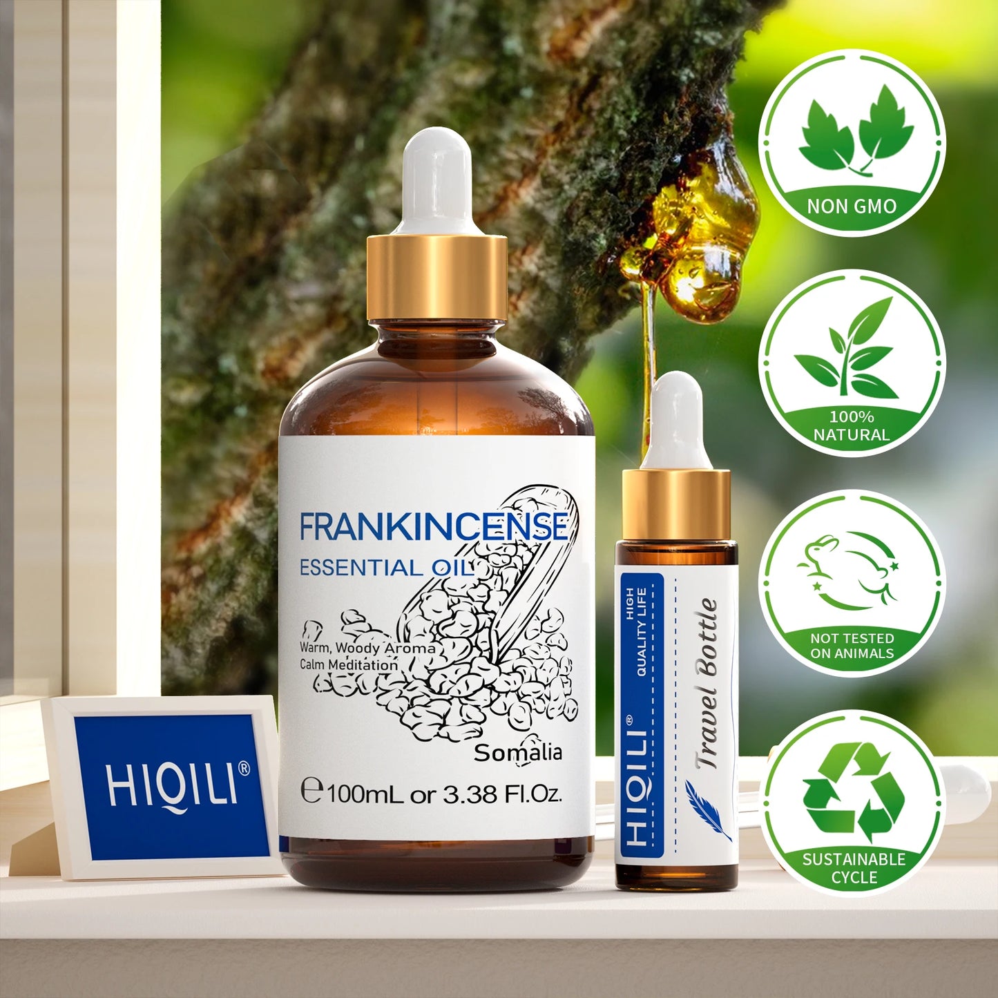 HIQILI Essential Oils Set Vanilla Rose Basil Jasmine Rosemary Diffuser