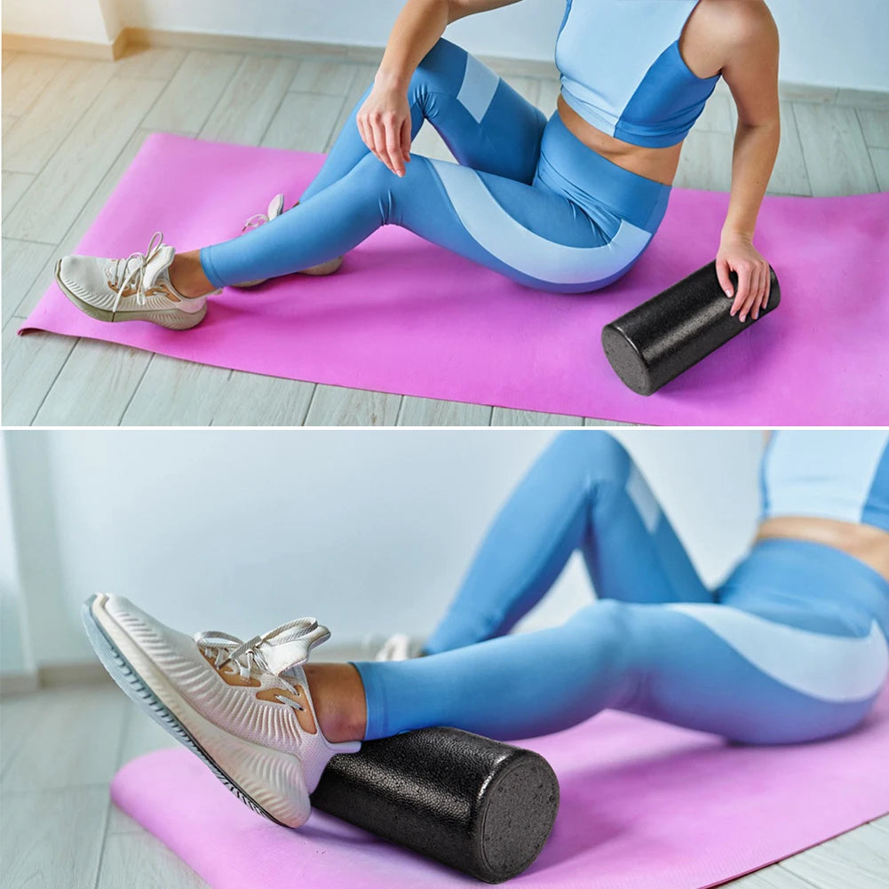 12 Inch High-Density Back Foam Roller Foam Massage Roller Deep Tissue Massager for Back Legs Exercise Yoga Physical Activities