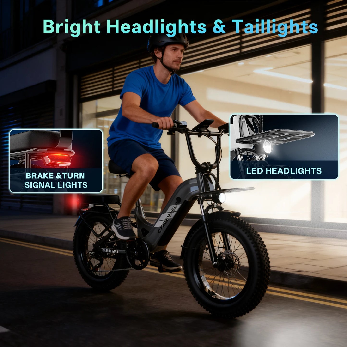 CYBERVELO EK12 1000W Electric Fat Bike With Removable Battery