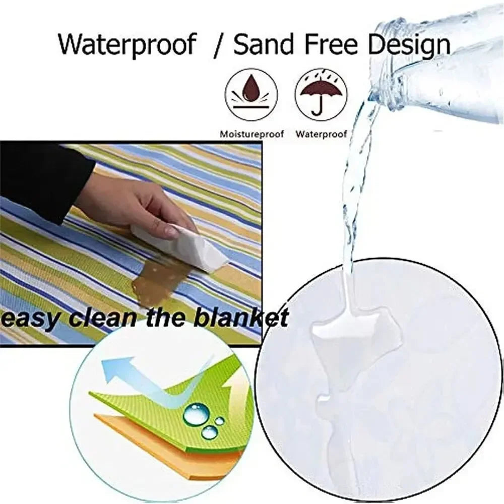 NONECN Waterproof Outdoor Picnic Mat Folding Camping Beach Blanket