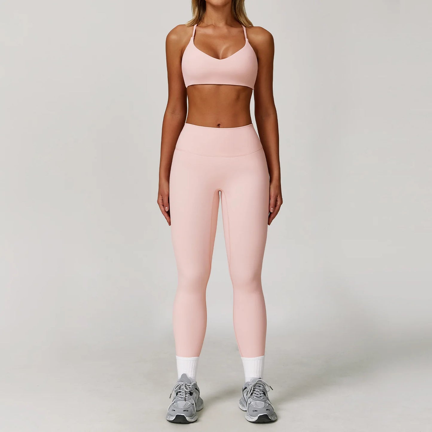 Women Yoga Set 3 Piece Gym Wear High Waist Leggings