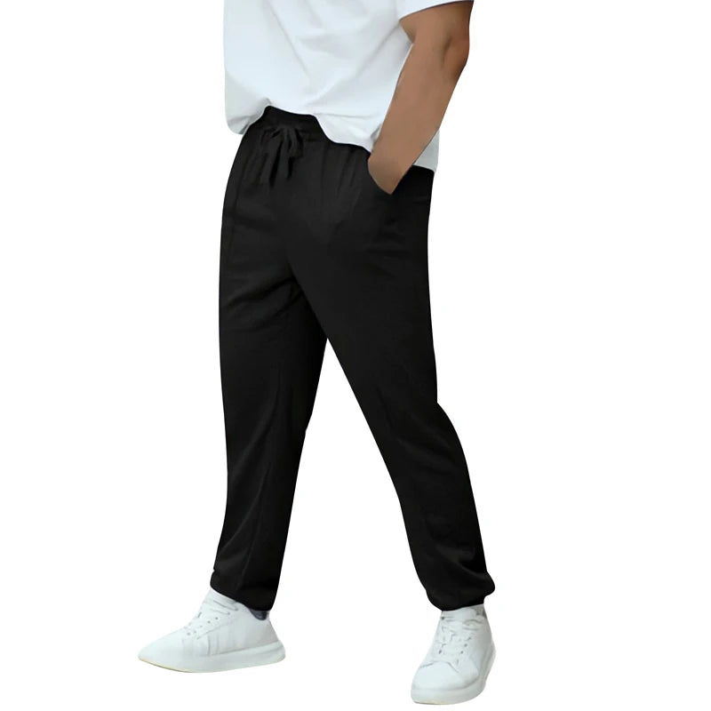 Men s Athletic Sweatpants with Drawstring Waistband and Pockets Comfortable Loose Fit Joggers for Casual Wear