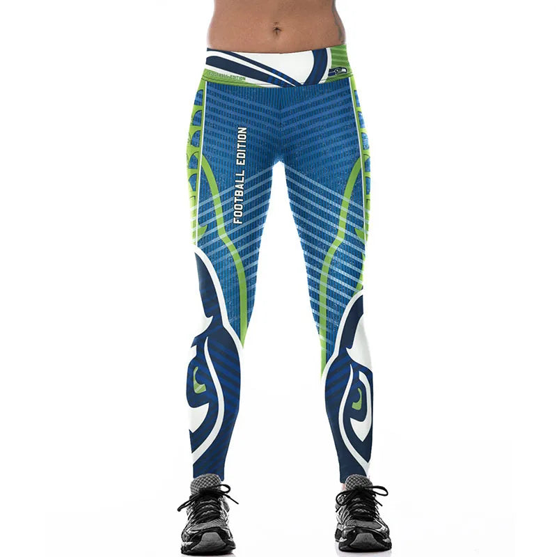 Junxi Wan 3D Cat Print Leggings Women High Waist Fitness