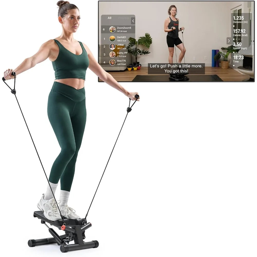Sunny Health Fitness Mini Stepper With Resistance Bands