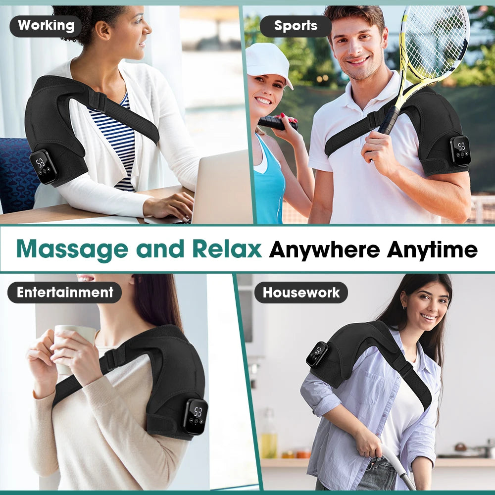 PASTSKY Heated Shoulder Massager With Vibration And Adjustable Heat