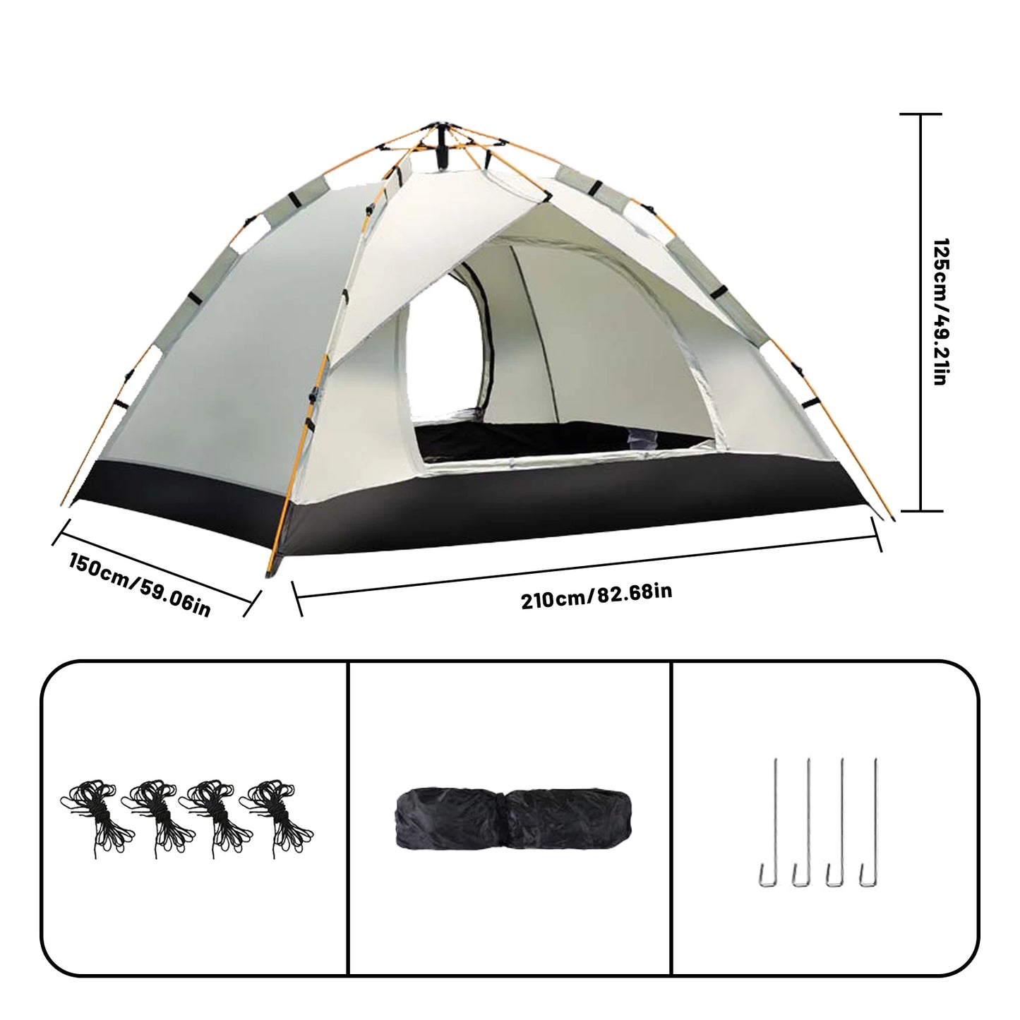 Pakicetus Compact Auto Tent Sunshade Quick Setup All Weather