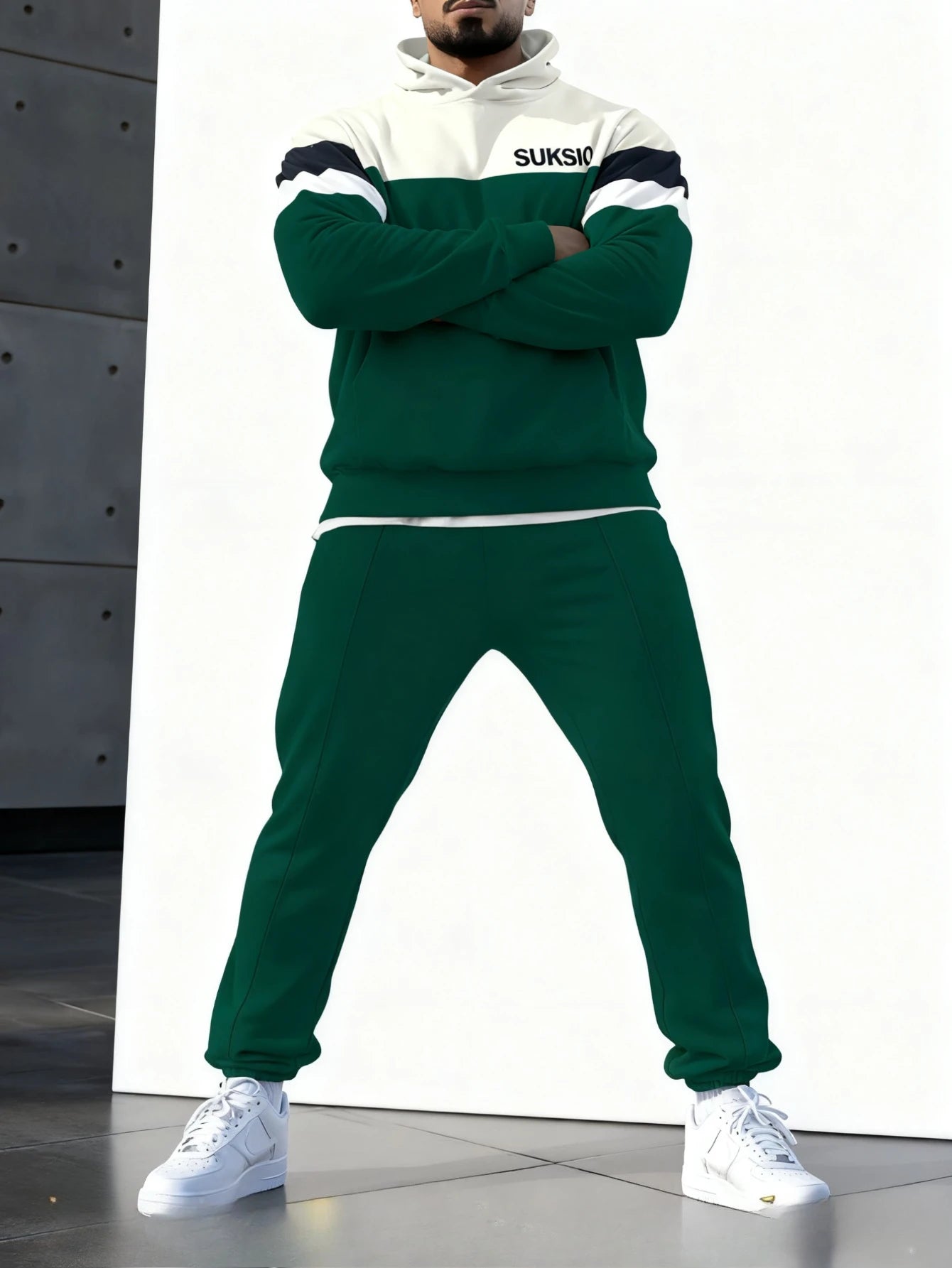 Men's 2-piece set, fashionable hoodie paired with loose casual pants | comfortable and warm fabric, men's hoodie set.