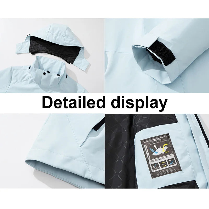 OTIKKC Waterproof Windproof Three In One Thermal Outdoor Jacket