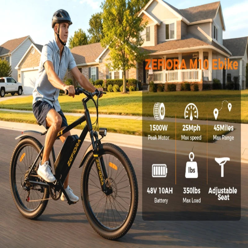 Zefiora M10 Electric Mountain Bike 1000W Ebike Aluminum Alloy Frame