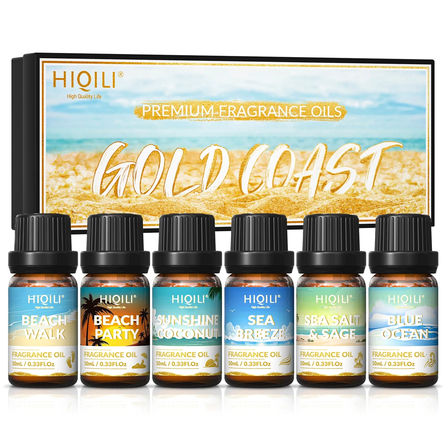 HIQILI Fragrance Oil Set 6 Pieces Pure Perfume Oils Diffuser