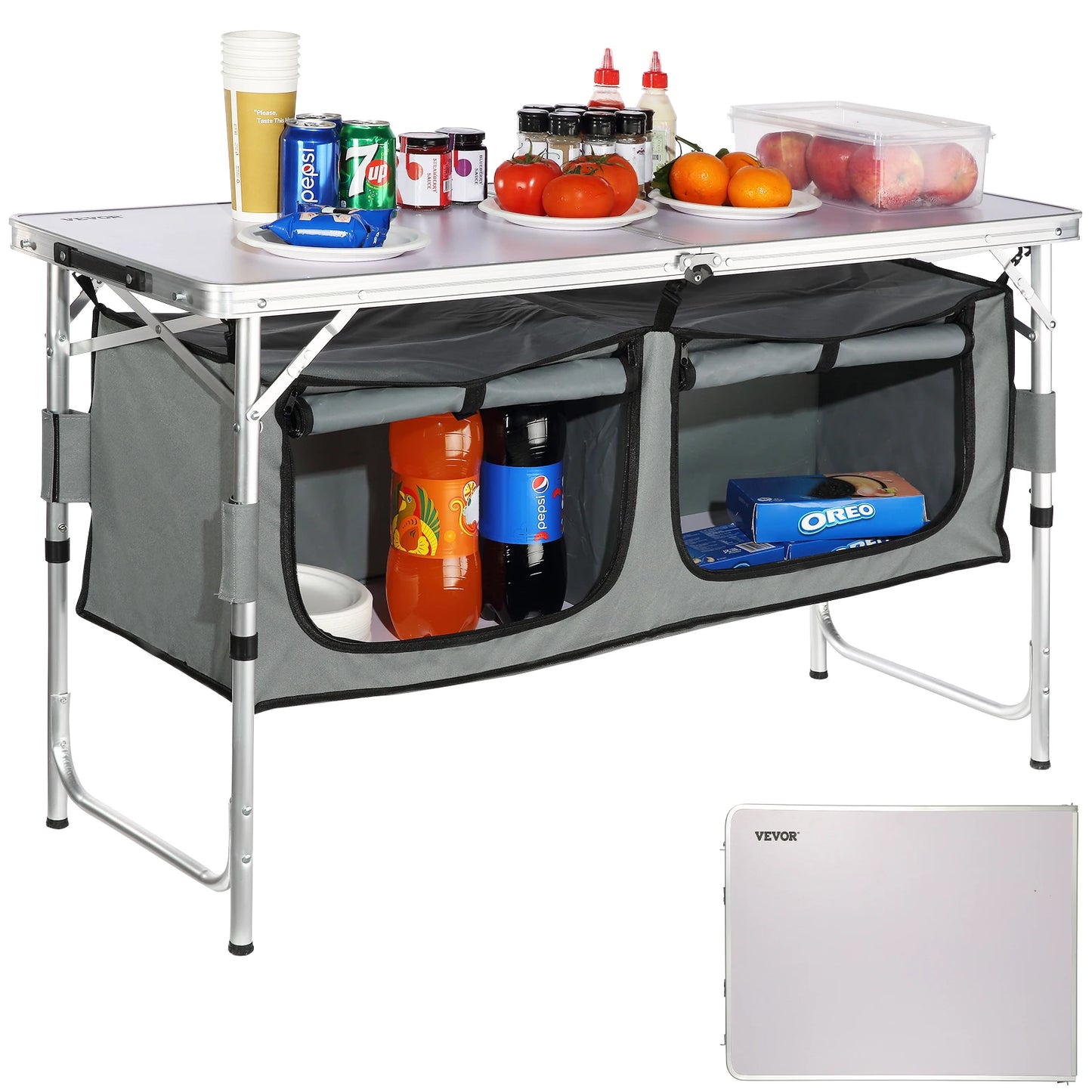 VEVOR Camping Kitchen Table Portable Folding Outdoor Table