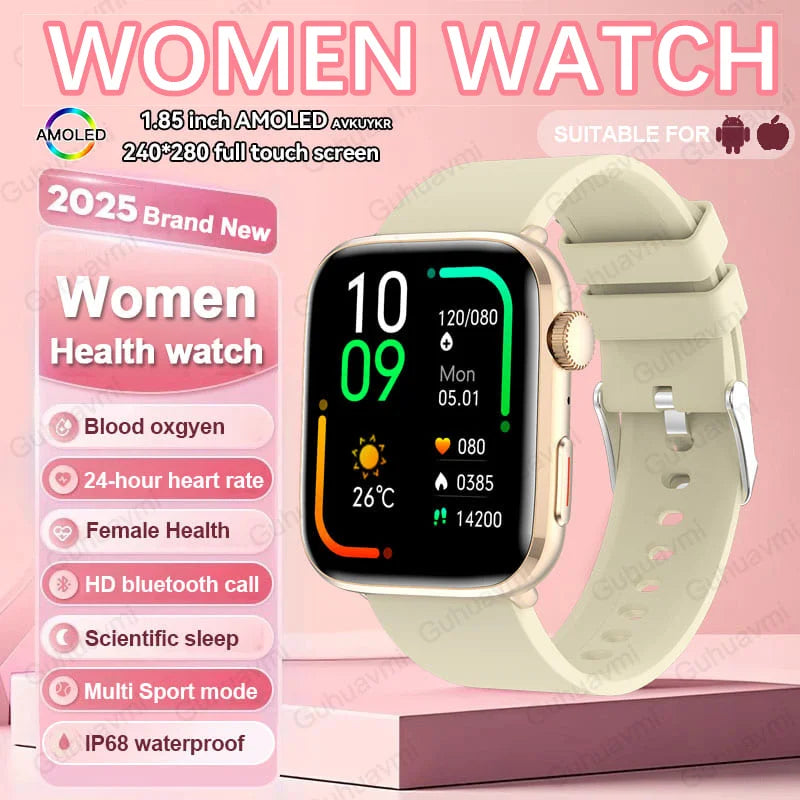 AI Smart Diagnosis Watch HRV PPG Blood Pressure Health Monitor NFC IP68