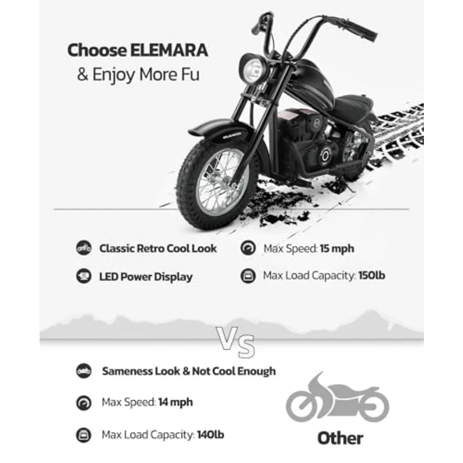 YAO HUI HUANG Electric Dirt Bike 15 MPH Lithium Battery