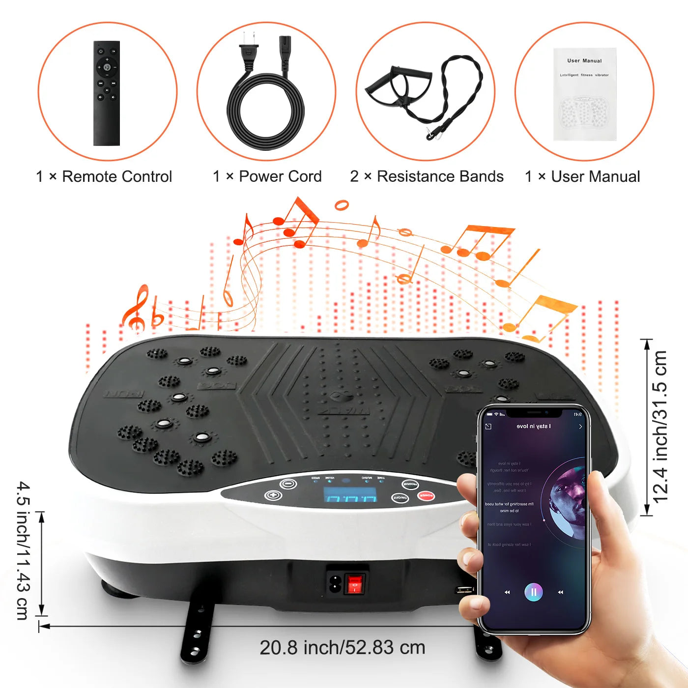 Vibration Plate Exercise Machine Full Body Workout Fat Burning Portable
