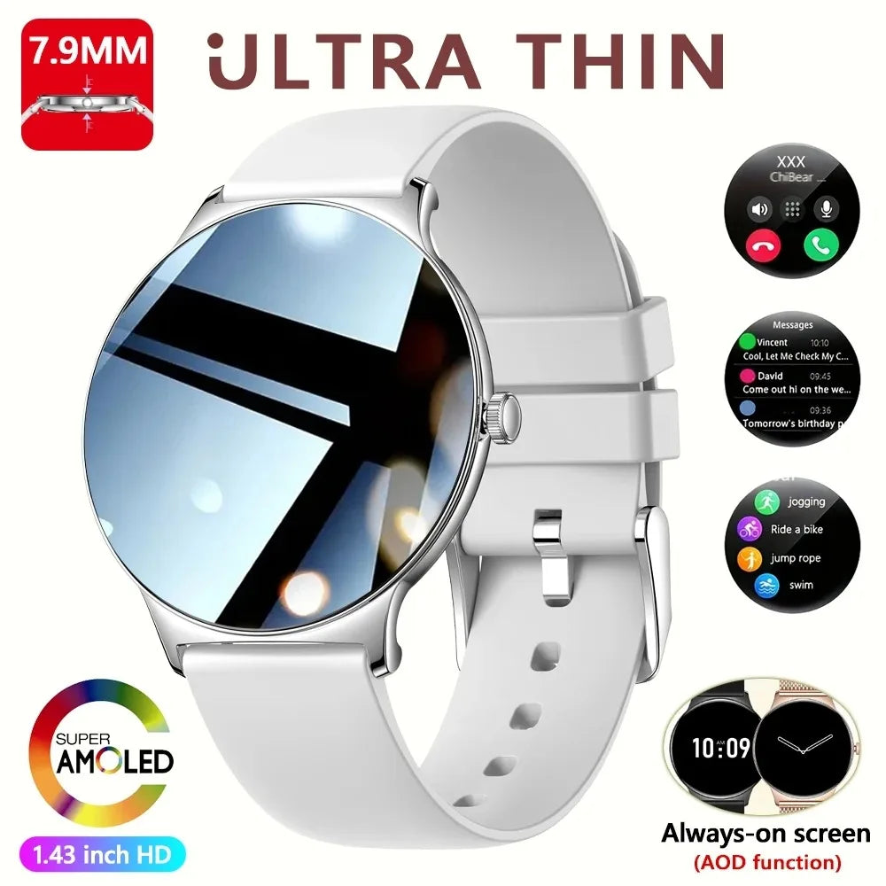 Hiwego Women Ultra Thin Smart Watch With Always On Display
