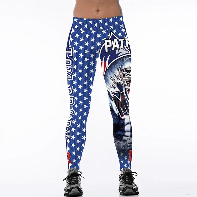 Junxi Wan 3D Cat Print Leggings Women High Waist Fitness