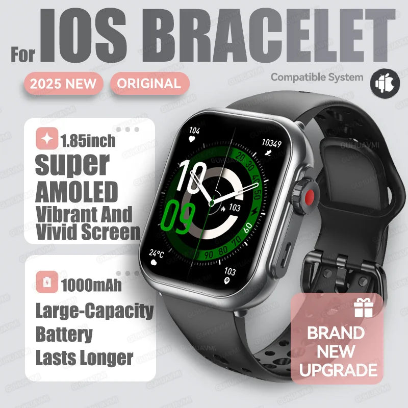 2025 Fashion Women Watch Ultra2 SE Smart Watches 1000mAh 1.85"AMOLED Full Touch Screen BT Call Smartwatch For Android IOS Ladies