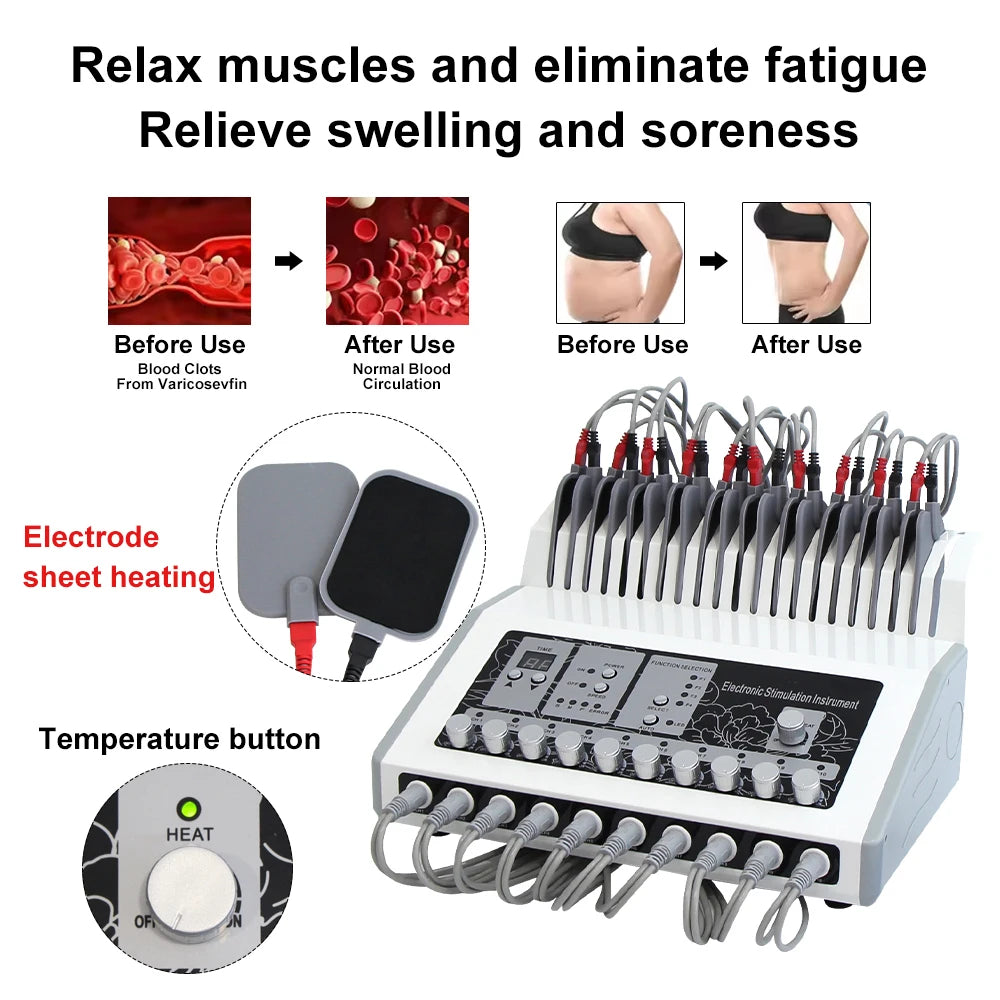 AOKO Electronic EMS Microcurrent Muscle Stimulator With Heated Massager