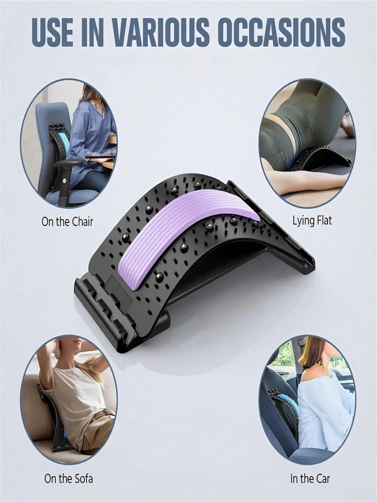 Adjustable Back Stretcher For Cervical Traction And Waist Support