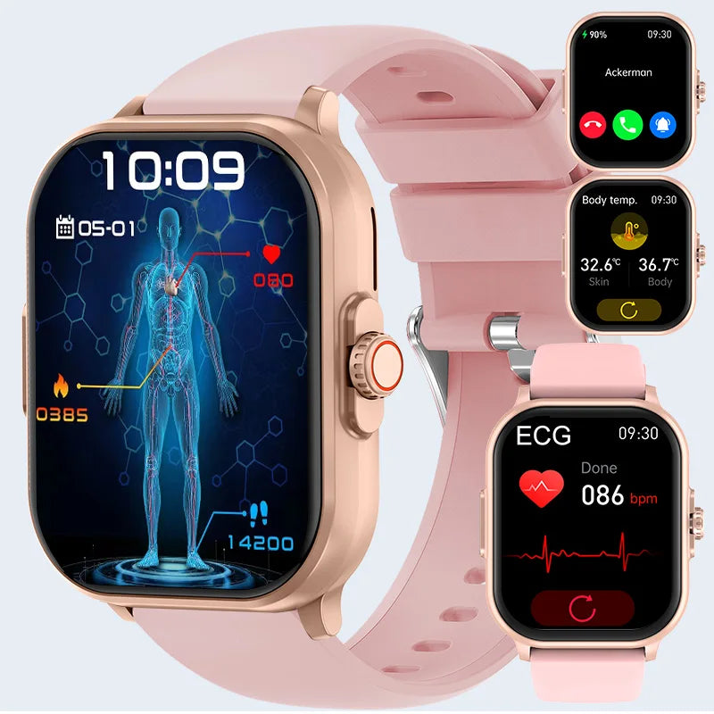 AI Health Monitoring Smartwatch With ECG PPG And Bluetooth Calling