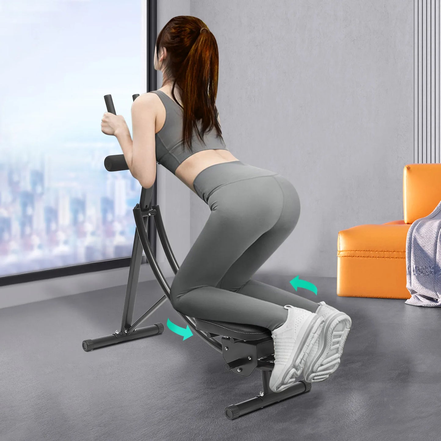 Hign-concerned Foldable Ab Machine With 3 Gears Home Gym