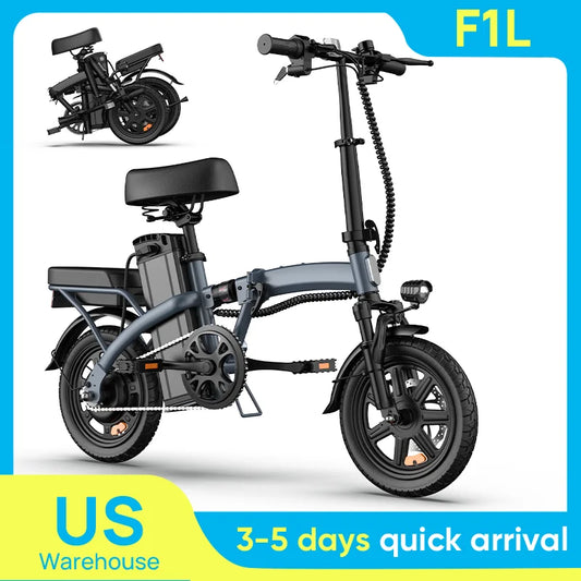 URLIFE Foldable Electric Bicycle for Adults with 500W Motor 48V Battery