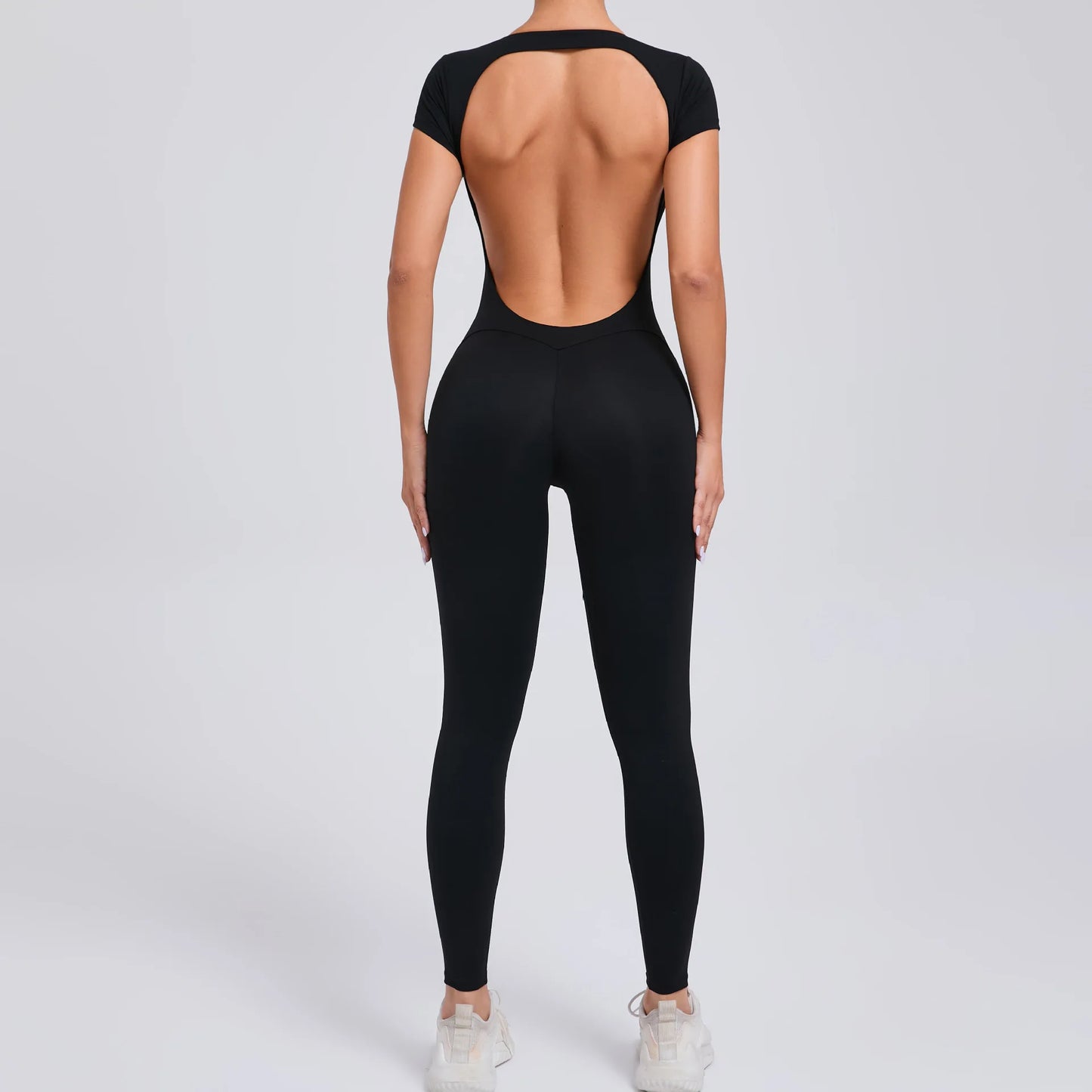 COZOKCN Women's Yoga Jumpsuit One-Piece Open Back Slim Fit