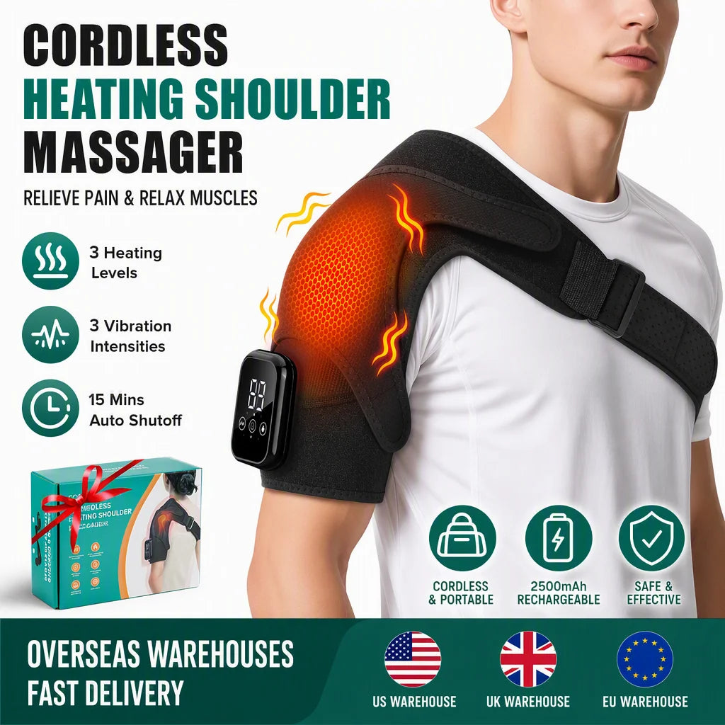 PASTSKY Heated Shoulder Massager With Vibration And Adjustable Heat