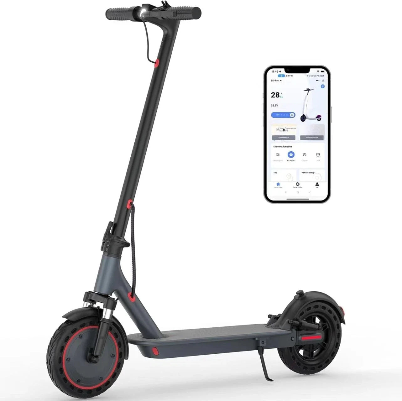 AOVOPRO TMAX Electric Scooter 500W Folding App Smart For Adults