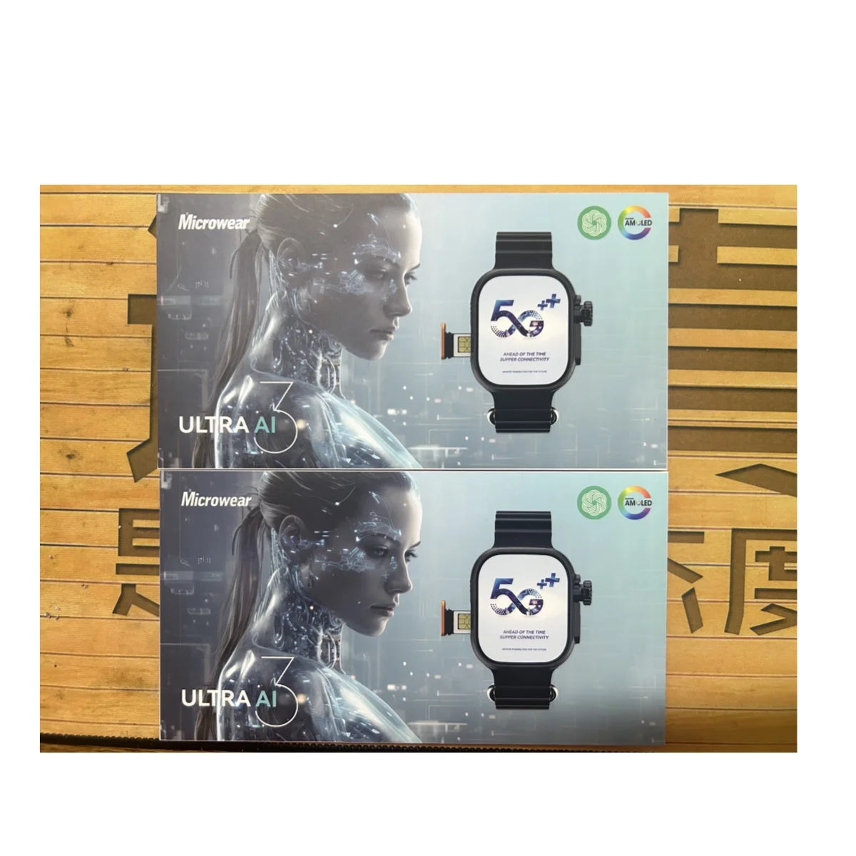Microwear Ultra Ai3 5G Smartwatch Rotating Camera GPS Google Play