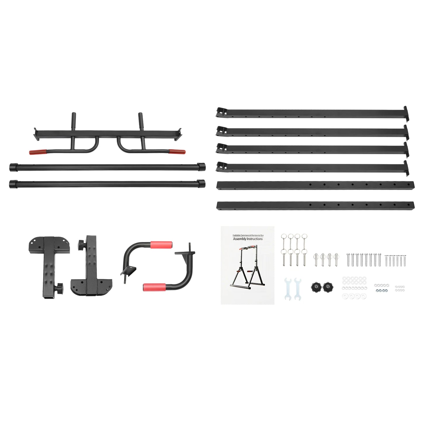 Foldable Adjustable Pull Up Bar With Parallel Bars for Home Gym 200kg