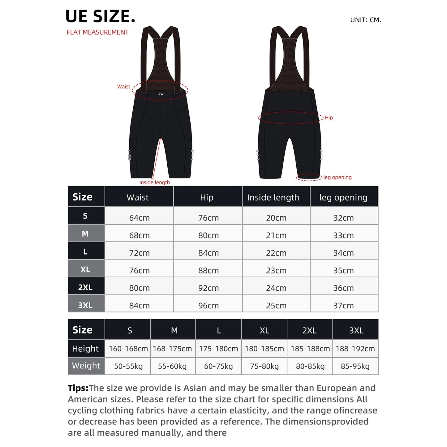 Cheji Men's Cycling Bib Shorts Seamless Comfort Quick Dry Breathable