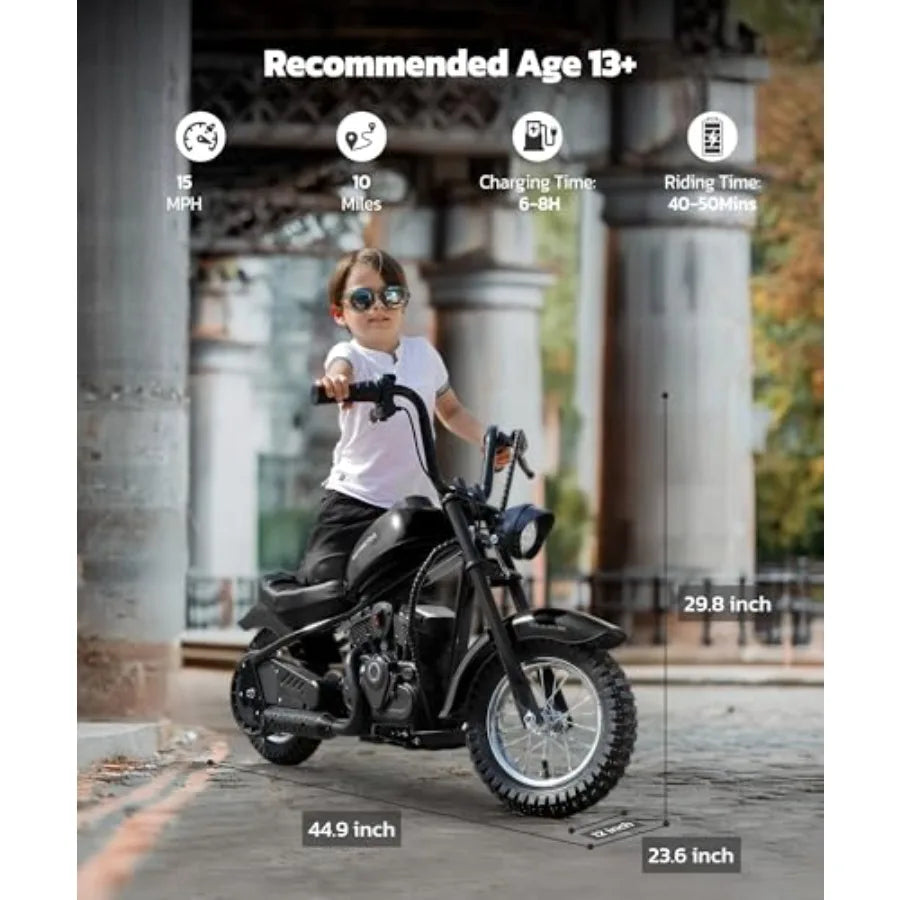 YAO HUI HUANG Electric Dirt Bike 15 MPH Lithium Battery