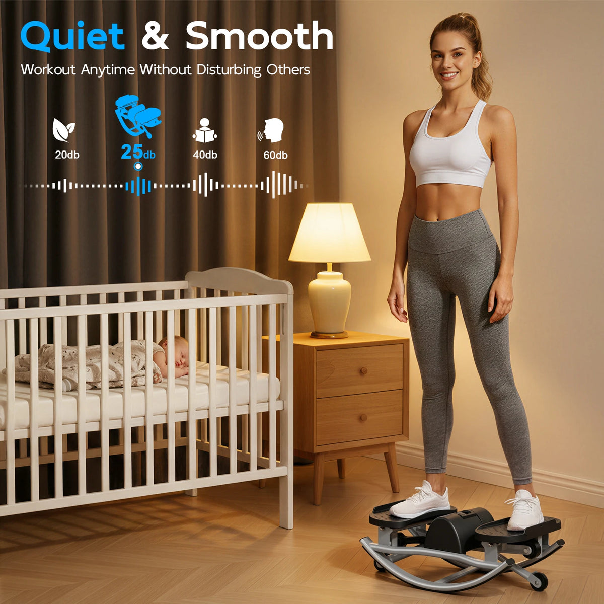 Multi Function Stair Climber With Digital Display And Resistance Bands