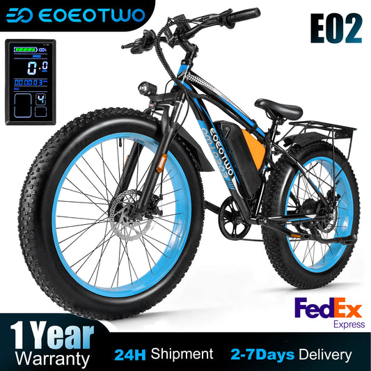EOEOTWO Electric Fat Tire Ebike 1500W 960Wh Battery