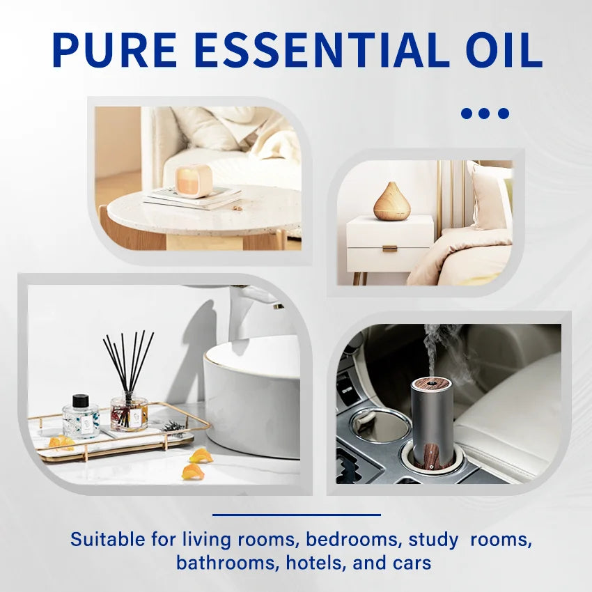 HIQILI Woody Fragrance Oils Set, TOP 6PCS*10mL Gift Set for Aromatherapy Diffuser Humidifier DIY Candles making Homeade Soaps