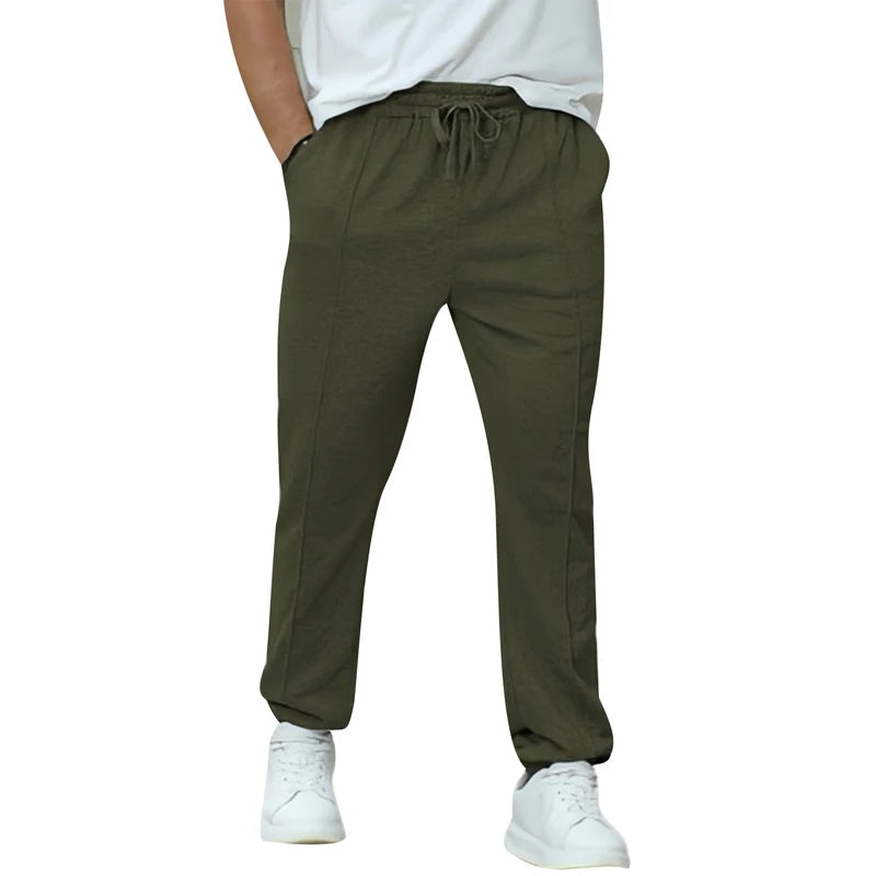 Men s Athletic Sweatpants with Drawstring Waistband and Pockets Comfortable Loose Fit Joggers for Casual Wear