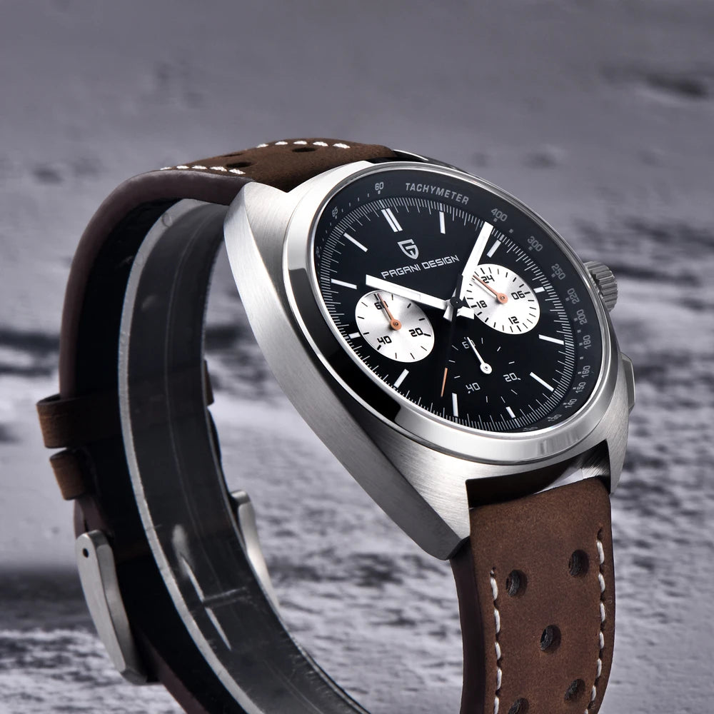 PAGANI DESIGN Men's Sapphire Quartz Chronograph Luxury Wristwatch