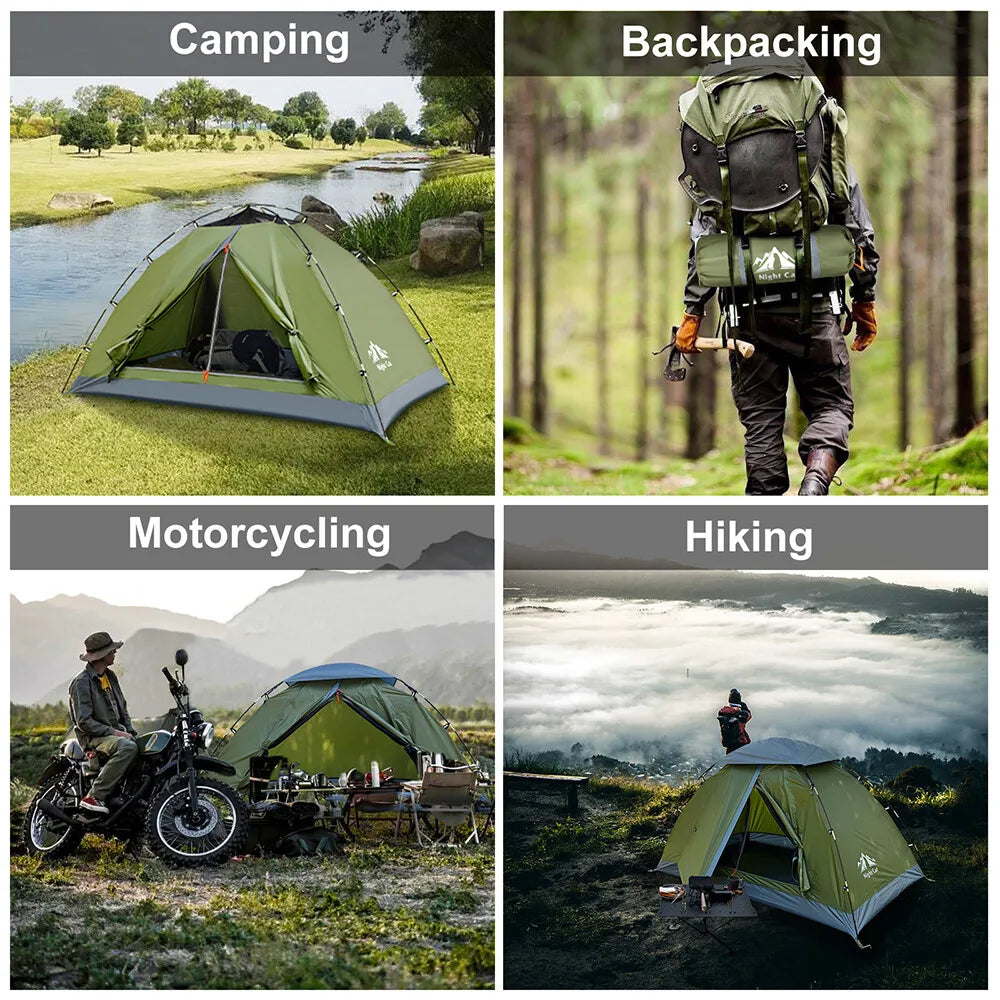 Night Cat Upgraded Backpacking Tent For Two Persons, Easy Setup