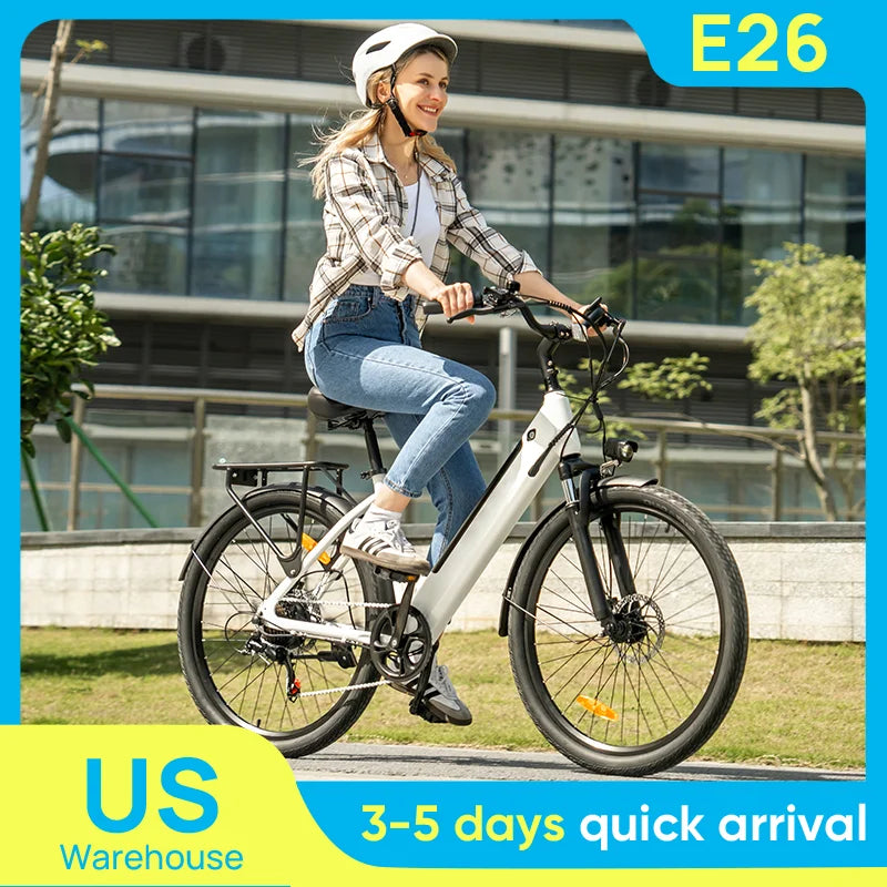 URLIFE Peak 750W E26 Electric Bike for Adults Removable Battery