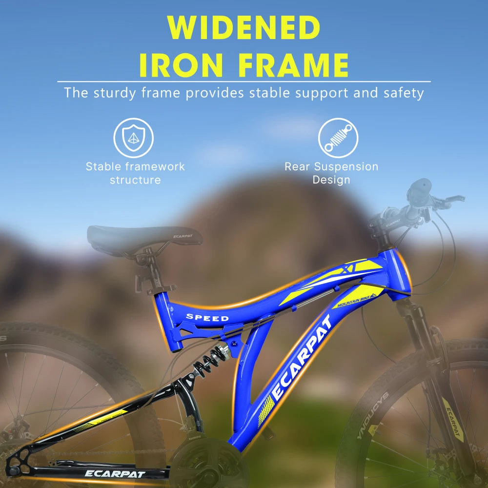 Full Suspension Mountain Bike With Alloy Frame And Disc Brakes